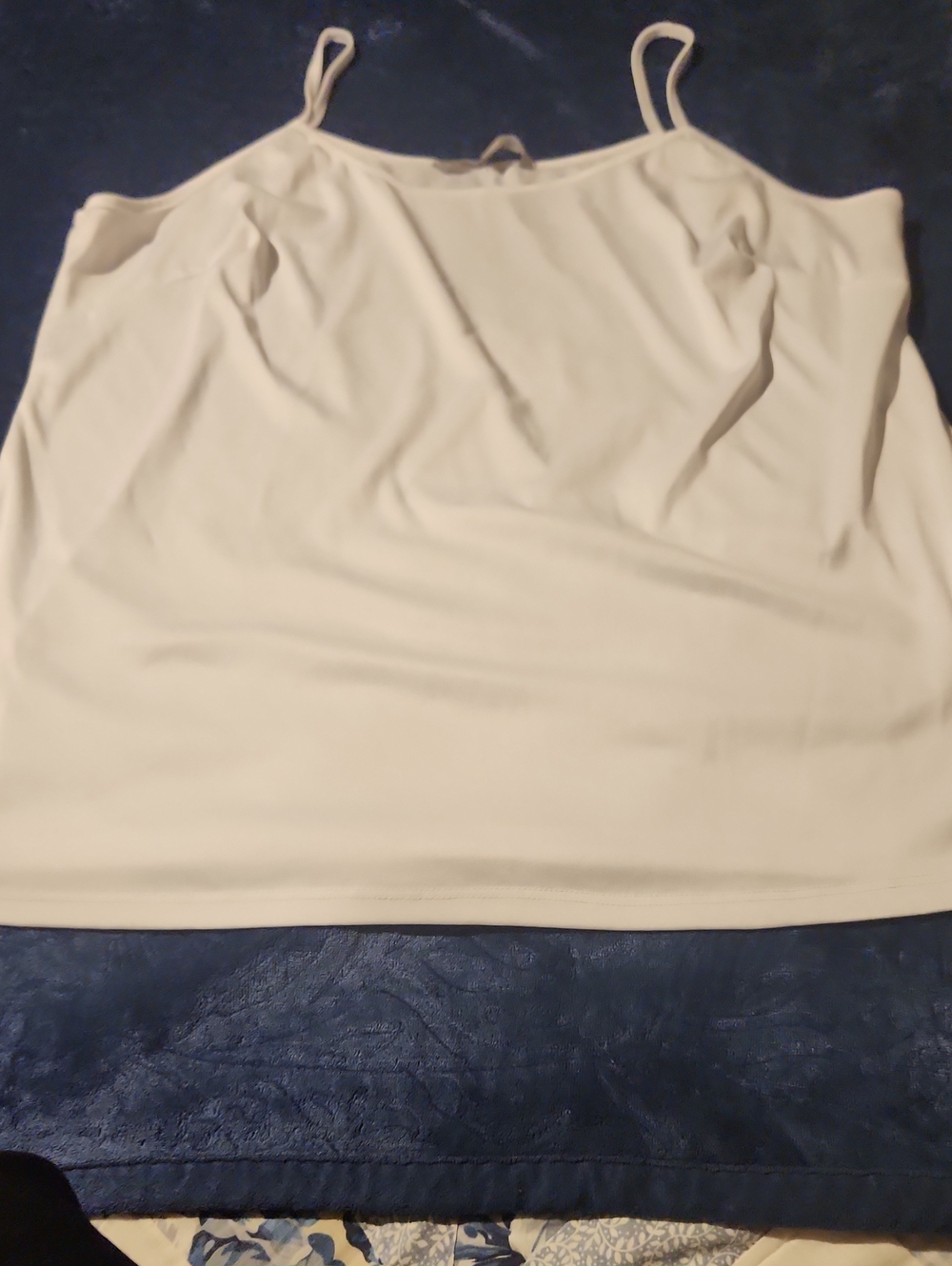Valerie Stevens Cream Tank Top with Slim Straps